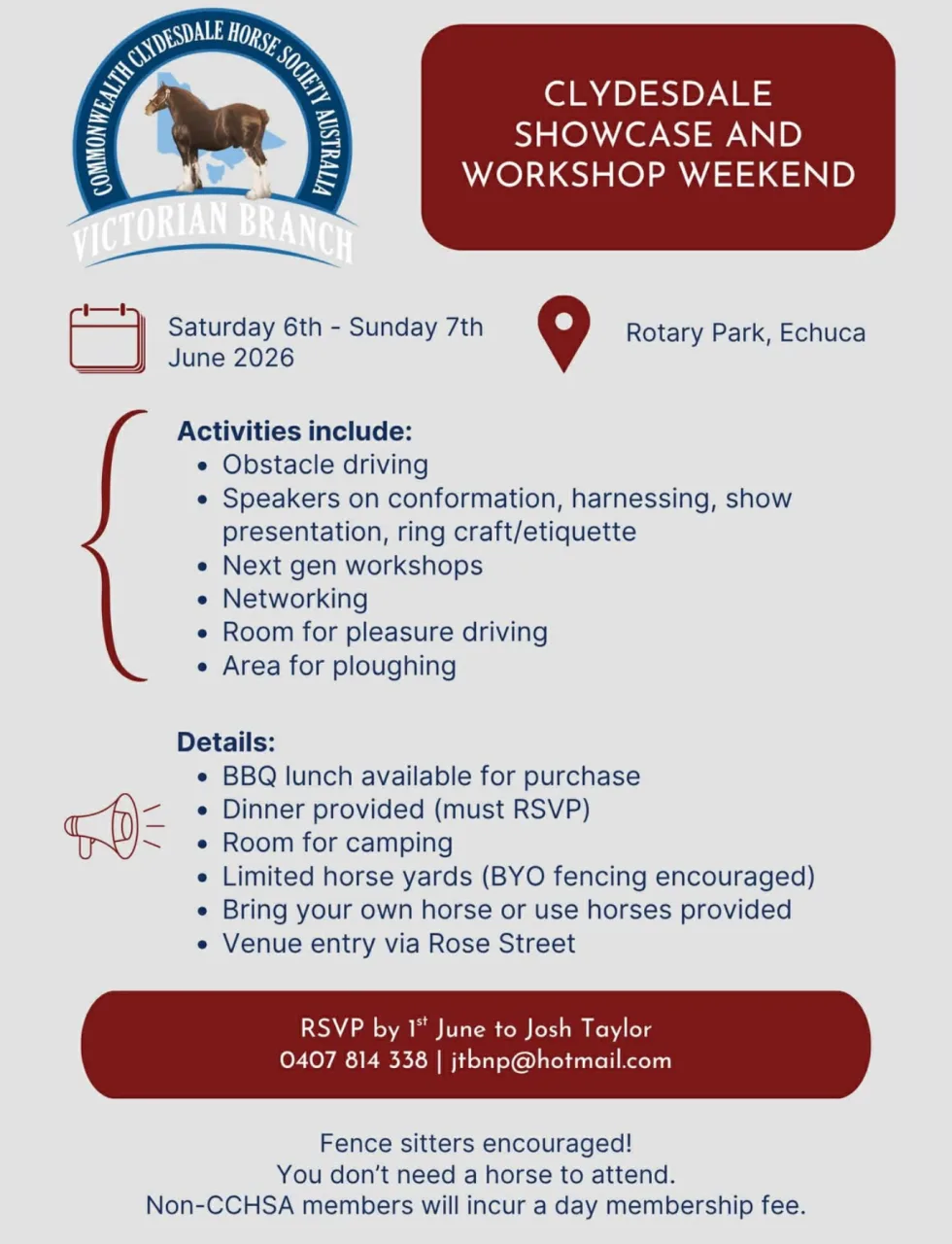 2025 Echuca Steam Preservation Society – Clydesdale Showcase - Steam, Iron & Lost Trades Festival 